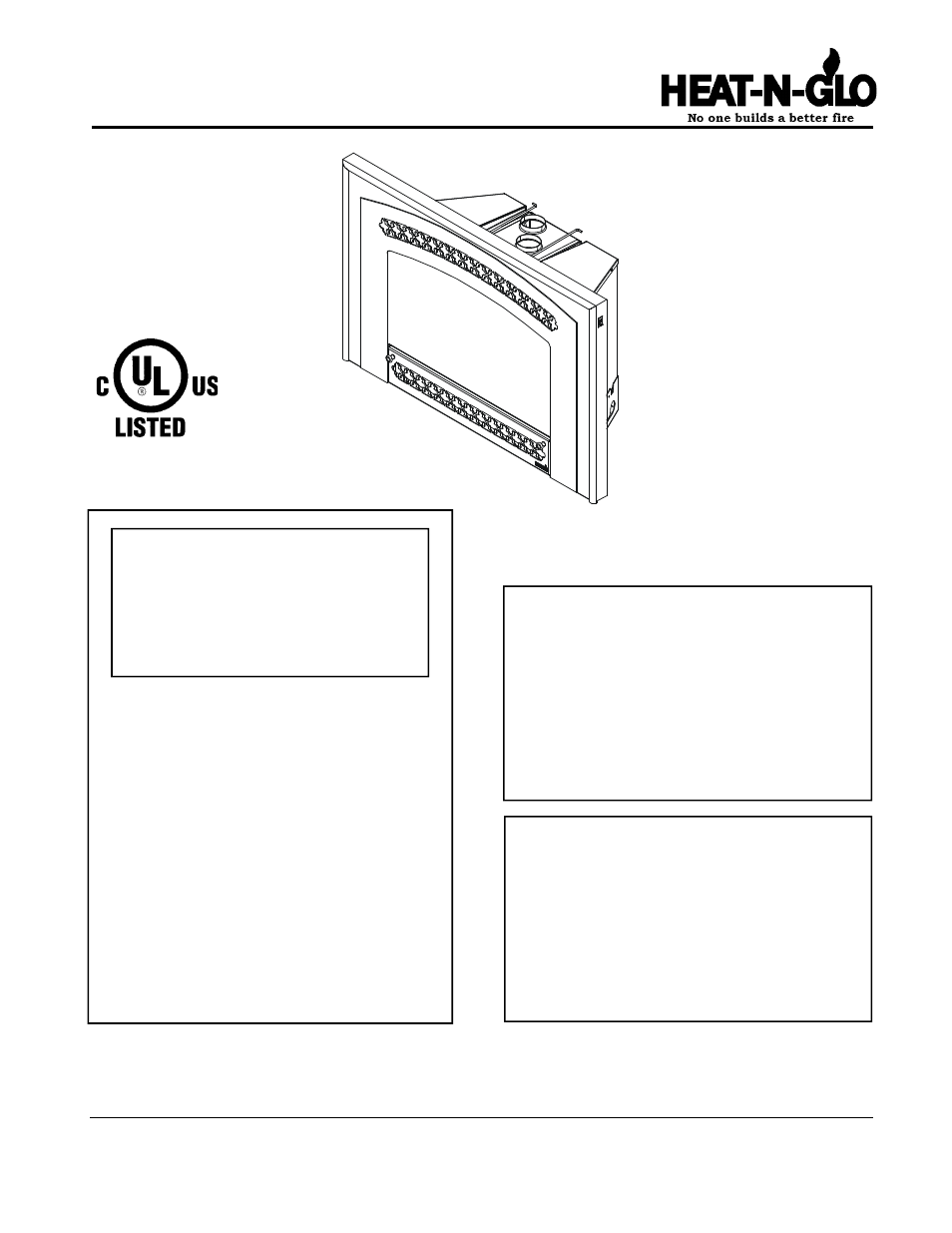 Heat & Glo Fireplace HEAT-N-GLO FB-IN User Manual | 23 pages