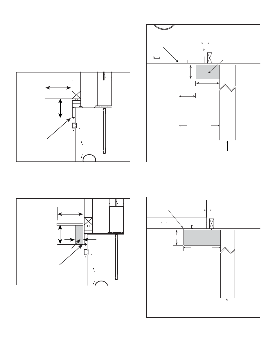 D. mantel and wall projections, 10 in. min. fireplace opening 12 in. max | Heat & Glo Fireplace Heat & Glo Gas Fireplace ESC-42ST User Manual | Page 21 / 68