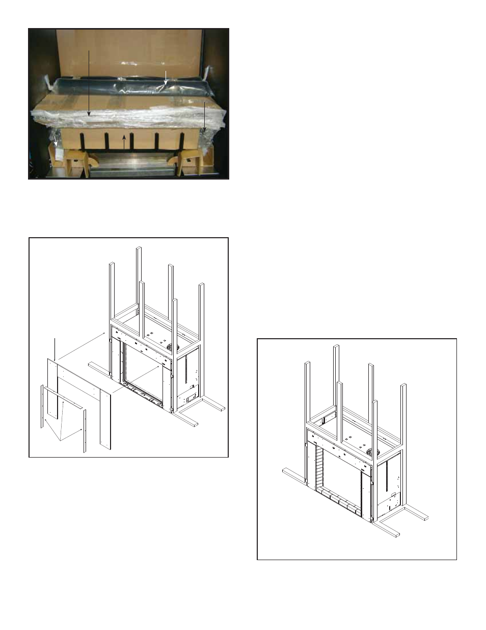 B. securing and leveling the appliance | Heat & Glo Fireplace Heat & Glo Gas Fireplace ESC-42ST User Manual | Page 35 / 68