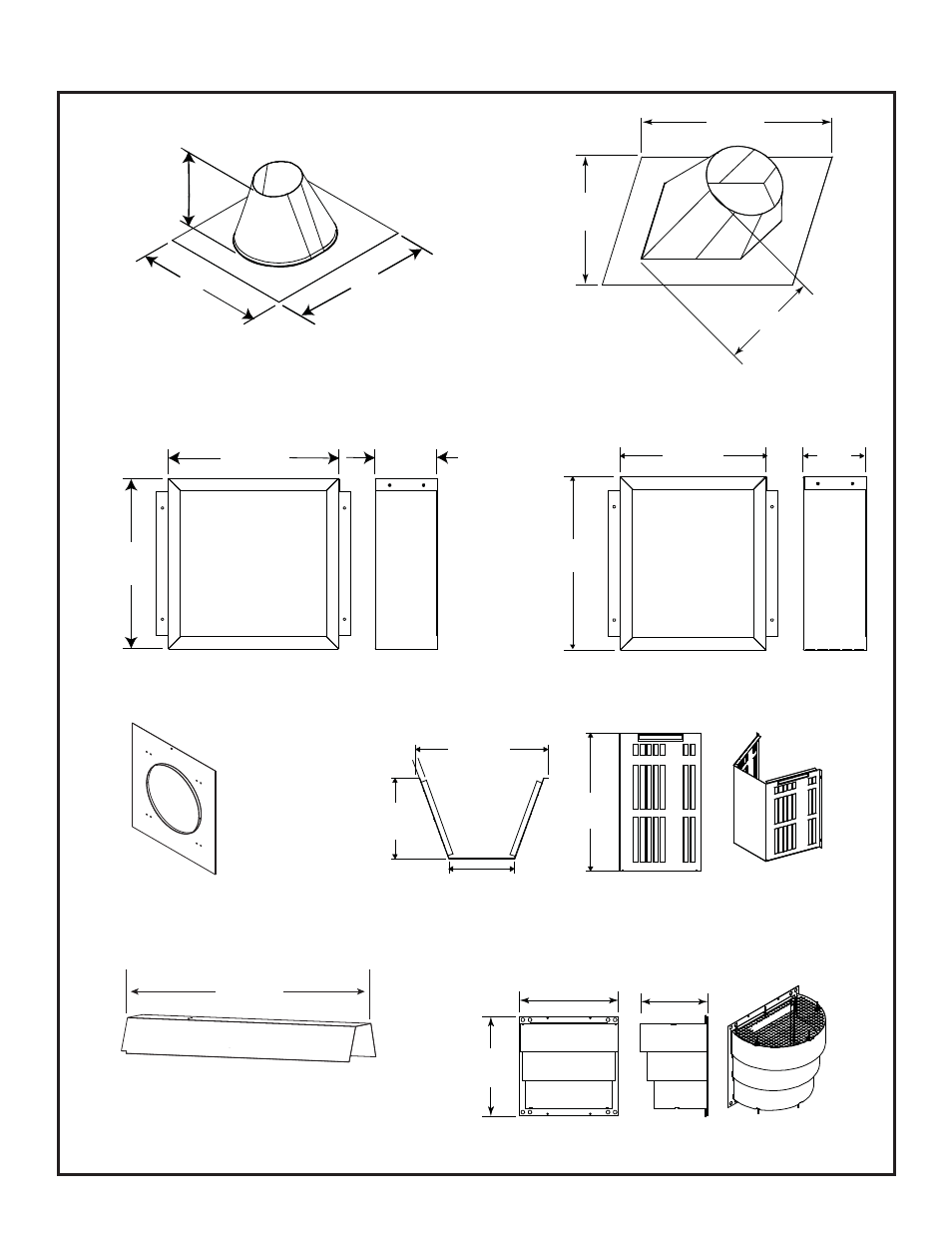 B. vent components diagrams ( continued ) | Heat & Glo Fireplace Heat & Glo Gas Fireplace ESC-42ST User Manual | Page 62 / 68