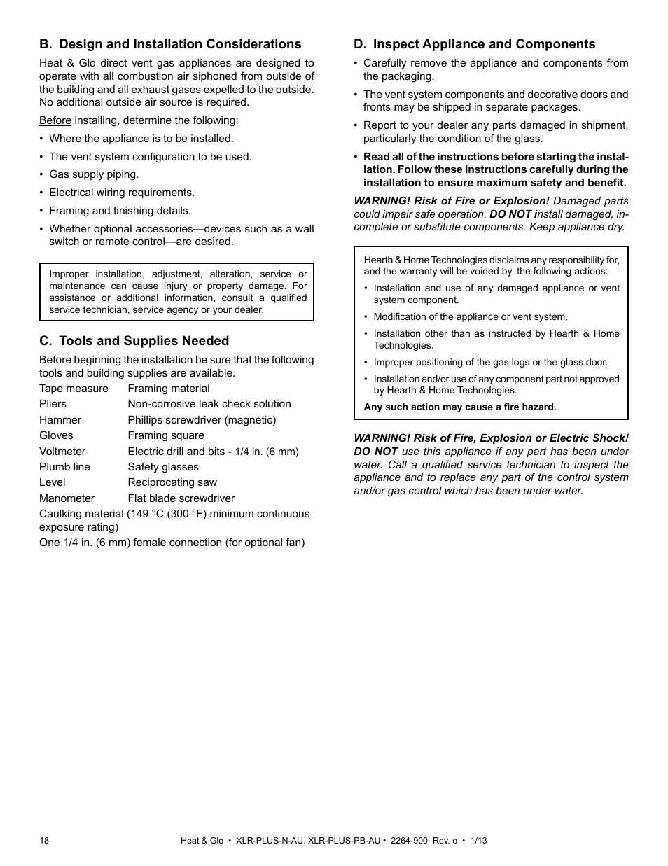 Heat & Glo Fireplace XLR-PLUS-PB-AU User Manual | Page 18 / 77
