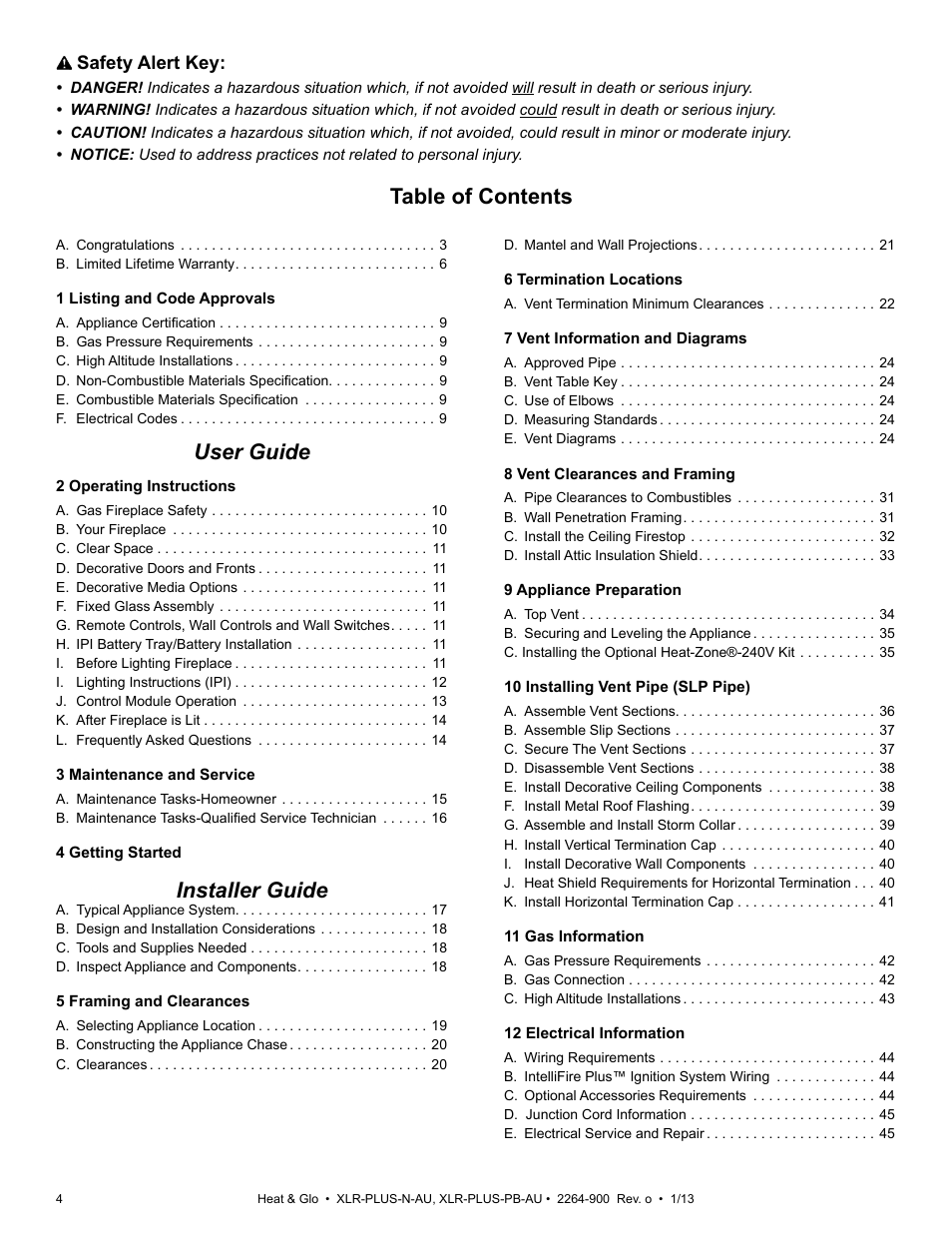 Heat & Glo Fireplace XLR-PLUS-PB-AU User Manual | Page 4 / 77