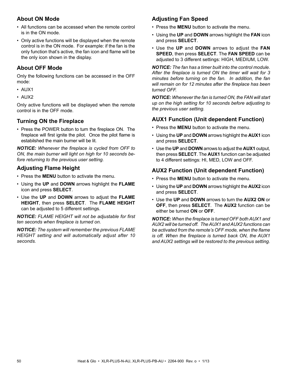 Heat & Glo Fireplace XLR-PLUS-PB-AU User Manual | Page 50 / 77