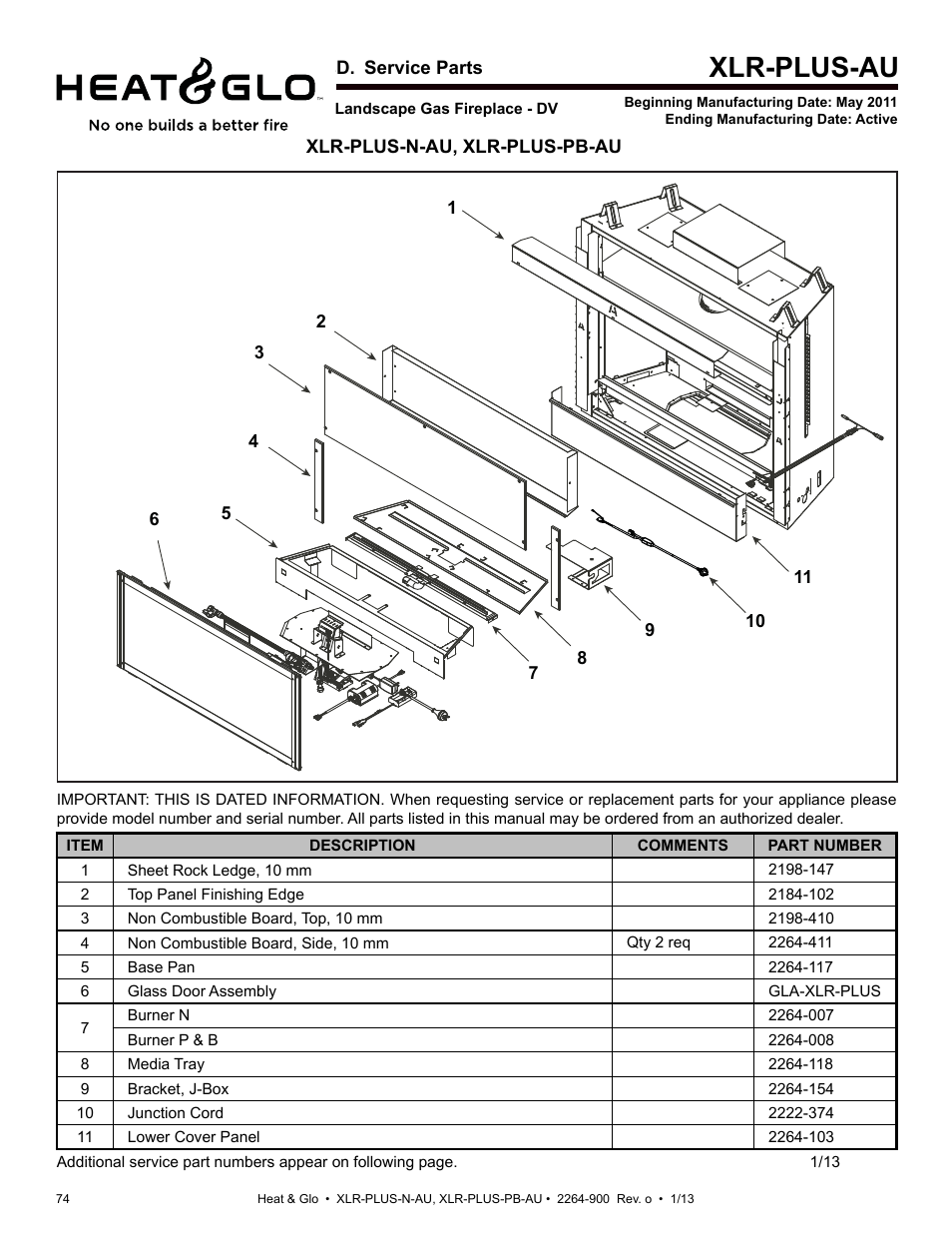 Xlr-plus-au | Heat & Glo Fireplace XLR-PLUS-PB-AU User Manual | Page 74 / 77