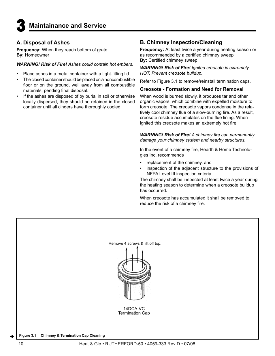 Heat & Glo Fireplace RUTHERFORD 50 User Manual | Page 10 / 48