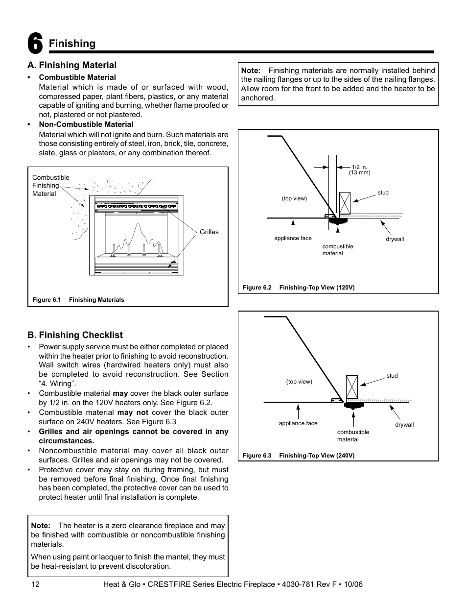 Finishing | Heat & Glo Fireplace HEAT & GLO CF550E-B User Manual | Page 12 / 26