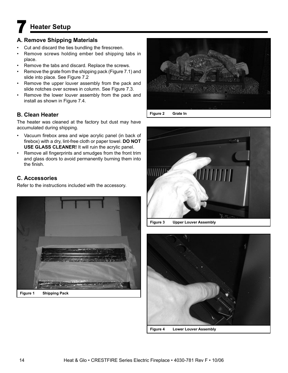 Heater setup | Heat & Glo Fireplace HEAT & GLO CF550E-B User Manual | Page 14 / 26