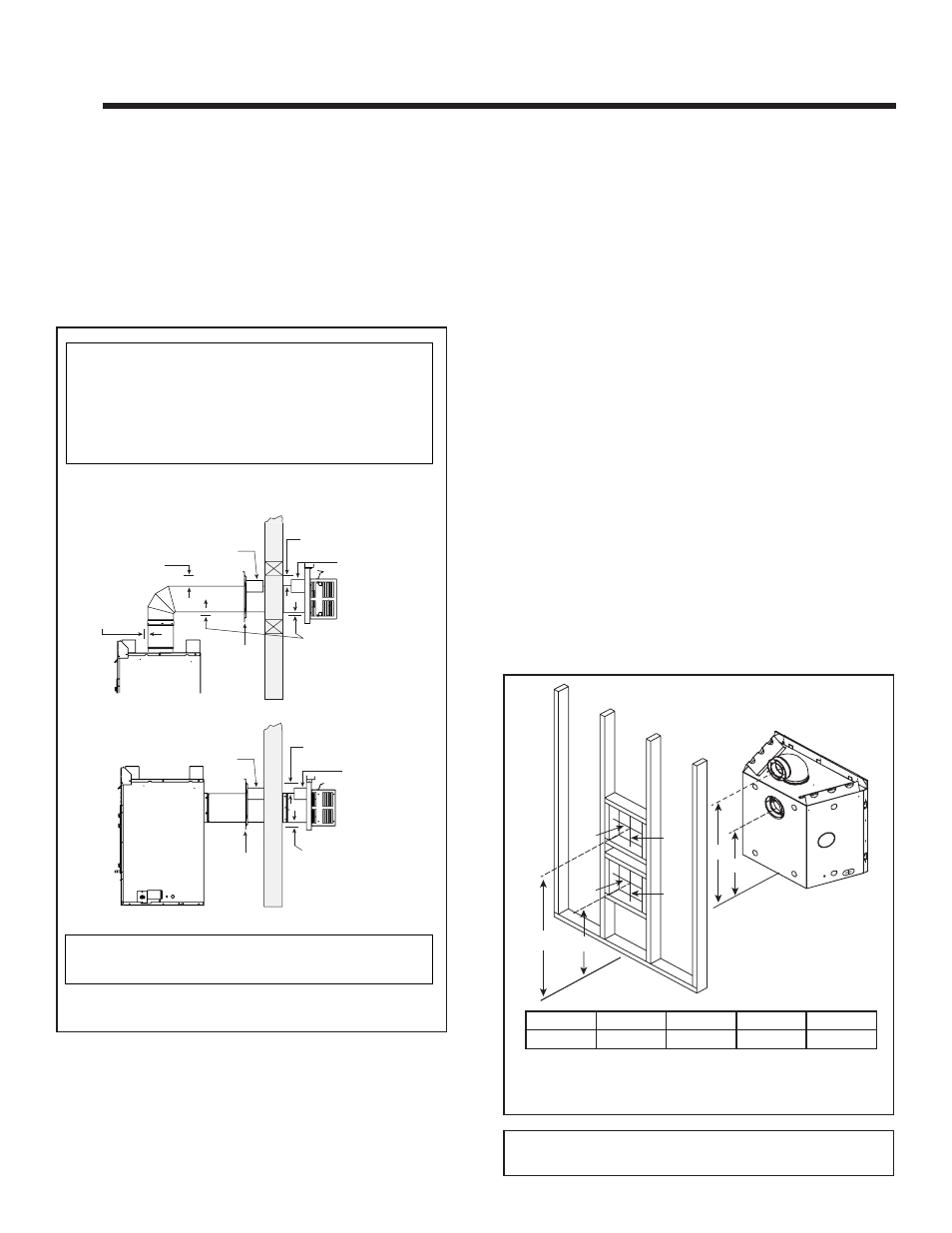 Vent clearances and framing, A. pipe clearances to combustibles, B. wall penetration framing | Heat & Glo Fireplace Heat & Glo 6000GL-IPI-R User Manual | Page 33 / 67