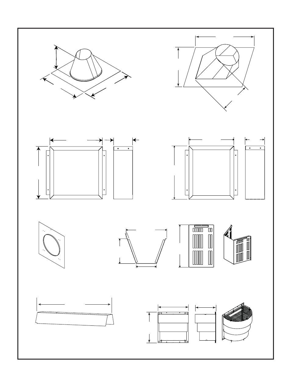 B. vent components diagrams ( continued ) | Heat & Glo Fireplace Heat & Glo 6000GL-IPI-R User Manual | Page 62 / 67