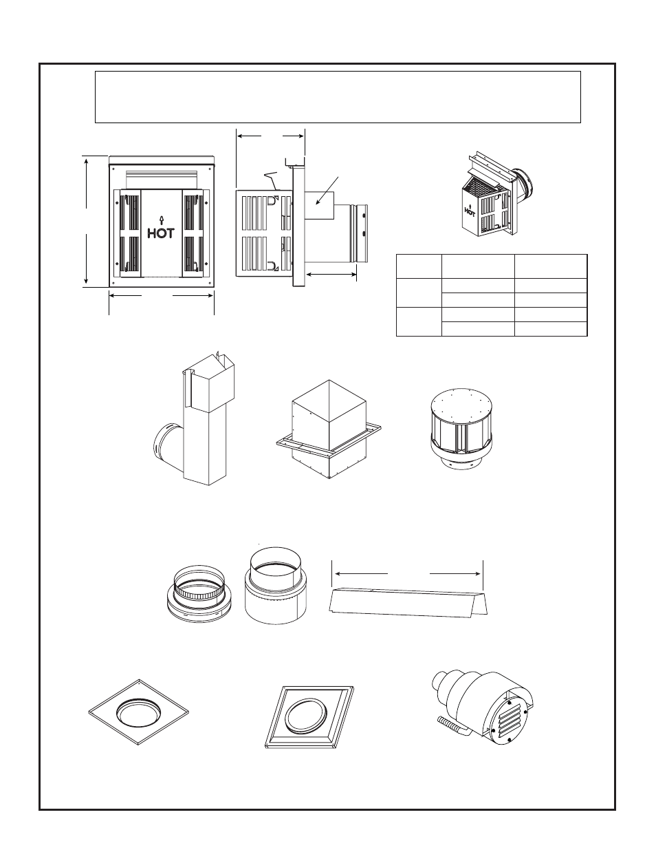 B. vent components diagrams (continued) | Heat & Glo Fireplace Heat & Glo 6000GL-IPI-R User Manual | Page 66 / 67