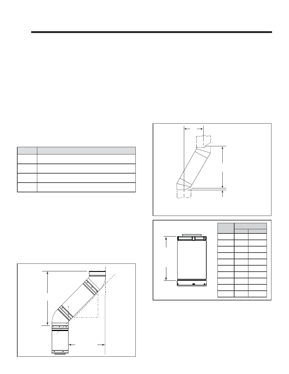 Vent information and diagrams, A. approved pipe, C. use of elbows | B. vent table key, D. measuring standards, E. vent diagrams | Heat & Glo Fireplace RED40ST User Manual | Page 23 / 78