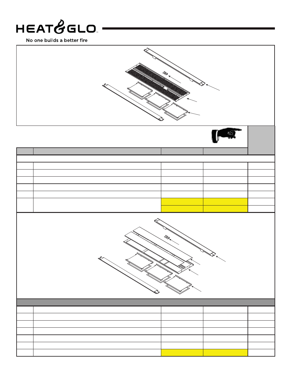 Red40st, Service parts | Heat & Glo Fireplace RED40ST User Manual | Page 75 / 78