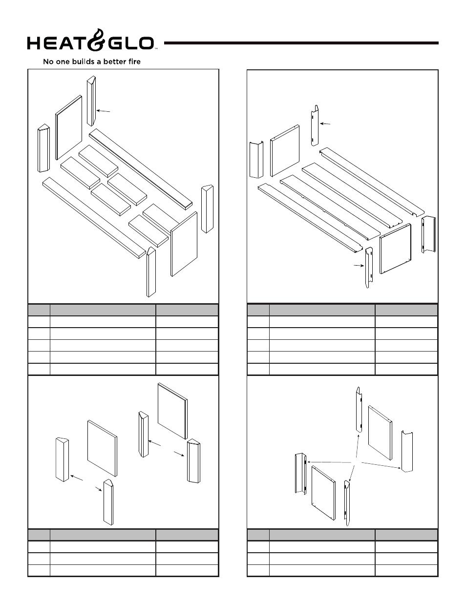 Red40st, Service parts | Heat & Glo Fireplace RED40ST User Manual | Page 77 / 78