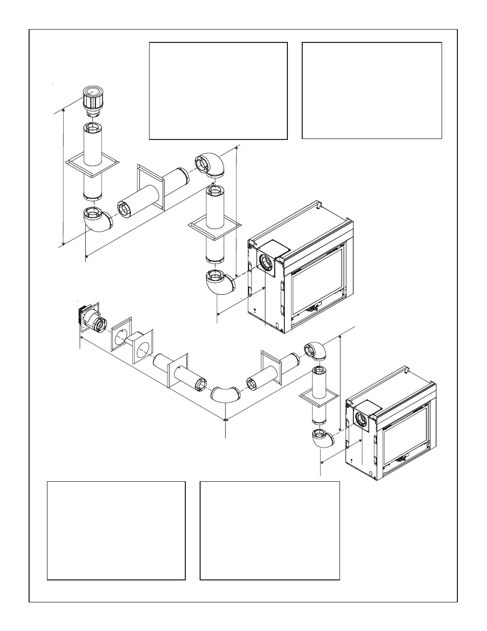Figure 18. venting with three 90° elbows | Heat & Glo Fireplace LCOR-HV-IPI User Manual | Page 28 / 46