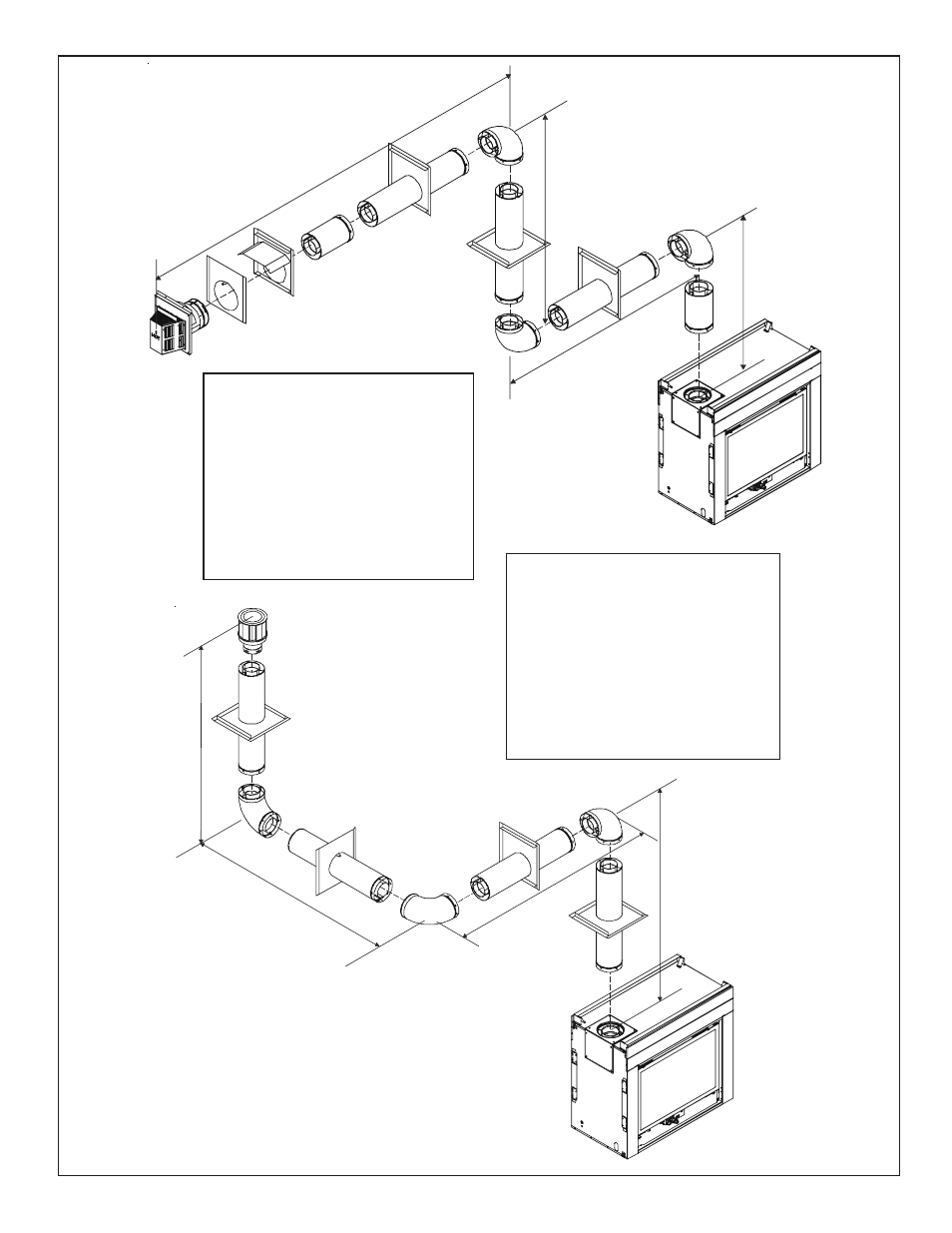 Figure 19. venting with three 90° elbows | Heat & Glo Fireplace LCOR-HV-IPI User Manual | Page 29 / 46