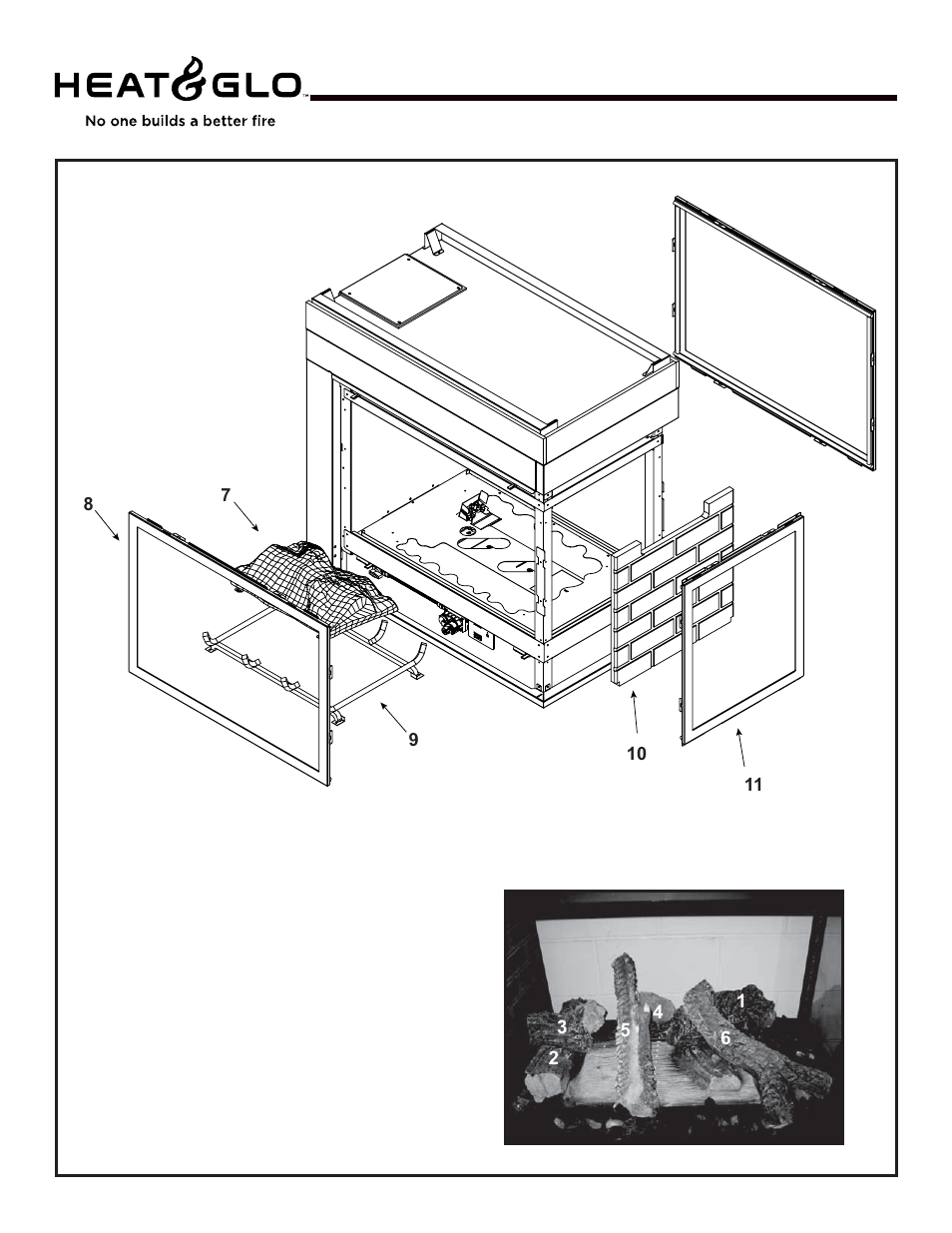 Pier-hv-ipi, Service parts | Heat & Glo Fireplace LCOR-HV-IPI User Manual | Page 4 / 46