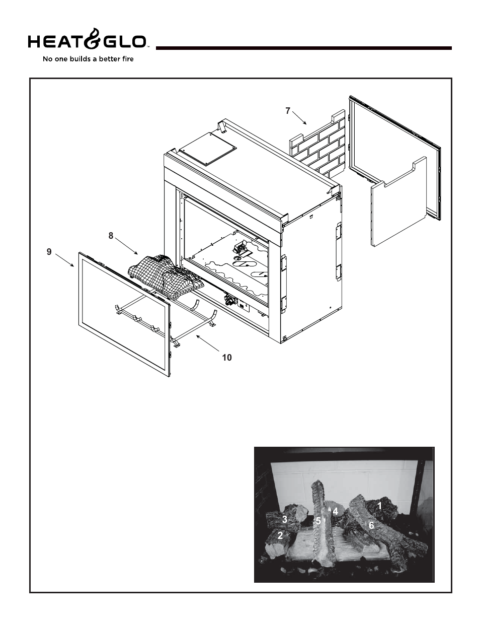 St-hv-ipi, Service parts | Heat & Glo Fireplace LCOR-HV-IPI User Manual | Page 6 / 46