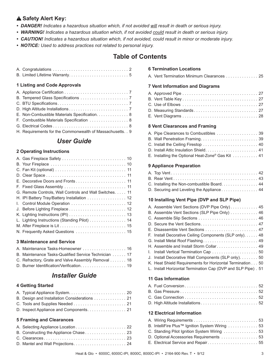 Heat & Glo Fireplace Heat & Glo Fireplace 6000C User Manual | Page 3 / 86
