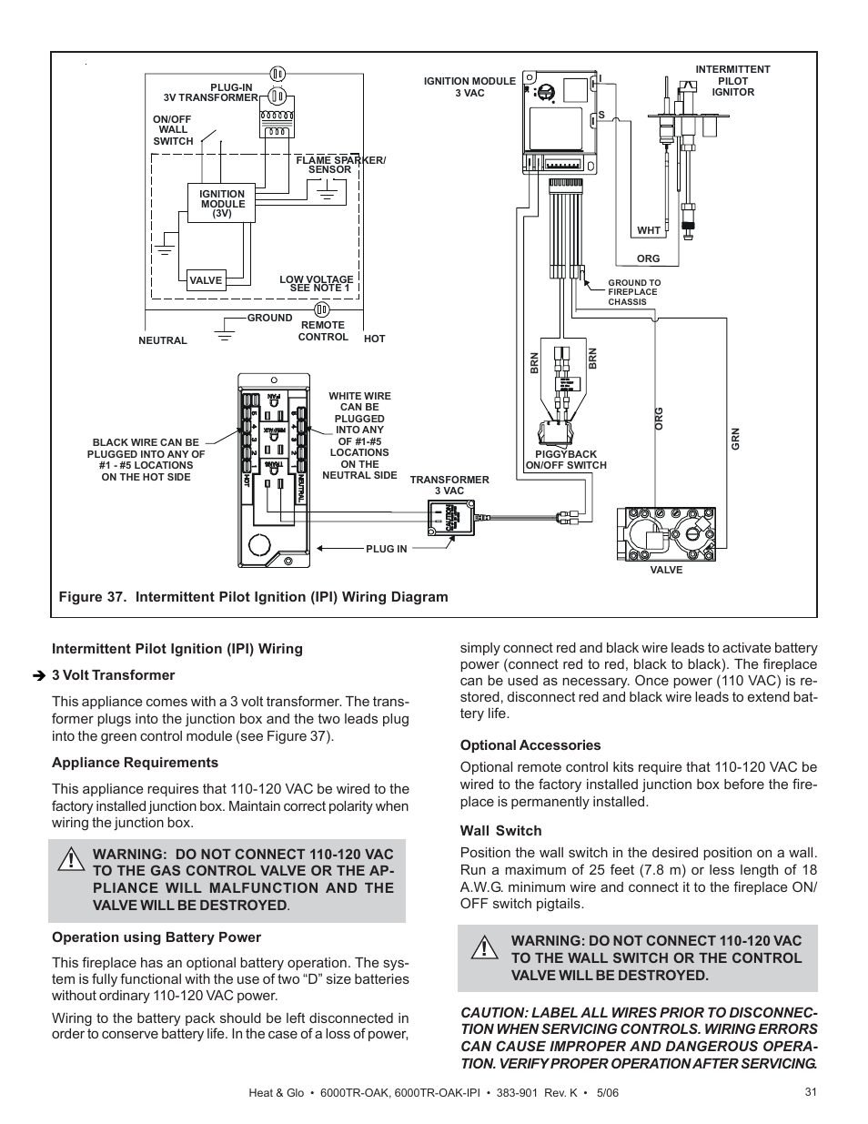 Heat & Glo Fireplace 6000TR-OAK User Manual | Page 27 / 31