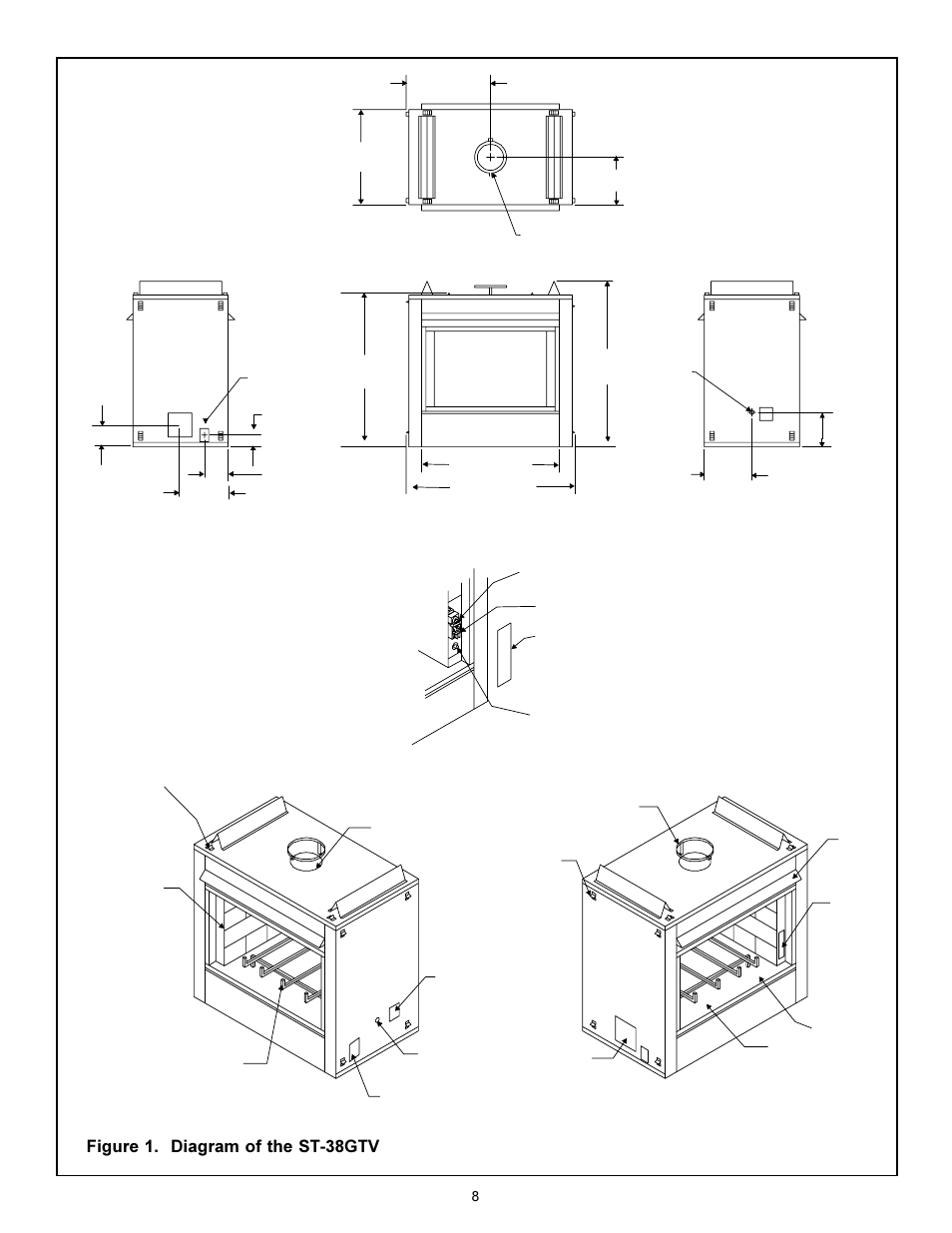 Figure 1. diagram of the st-38gtv | Heat & Glo Fireplace ST-38GTV User Manual | Page 8 / 18