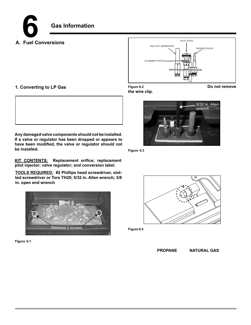 Gas information | Heat & Glo Fireplace TIARAP-CES User Manual | Page 25 / 56