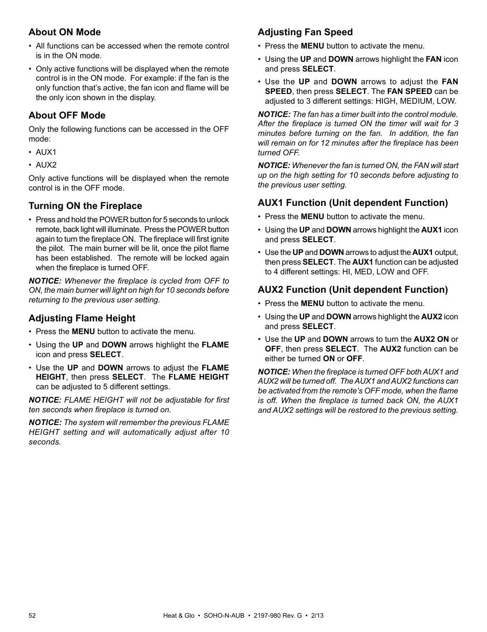 Heat & Glo Fireplace 2197-980 User Manual | Page 52 / 69