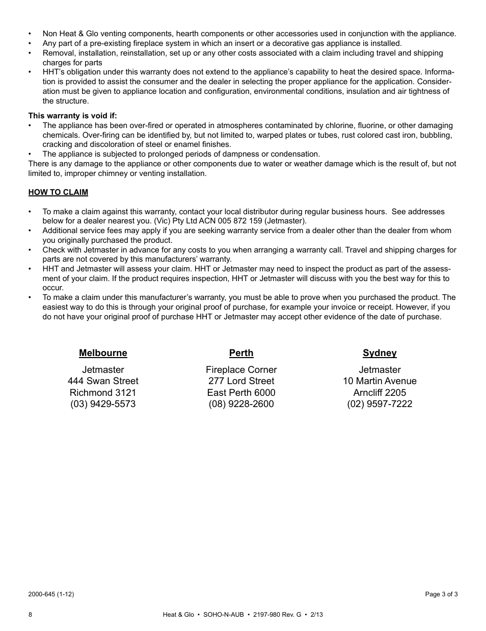 Heat & Glo Fireplace 2197-980 User Manual | Page 8 / 69