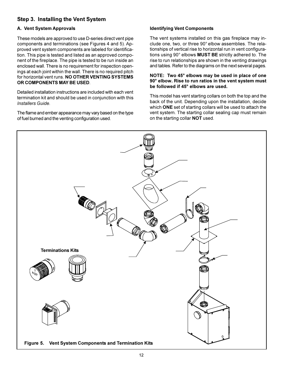 Step 3. installing the vent system | Heat & Glo Fireplace Heat-n- Glo BE-41 User Manual | Page 12 / 31