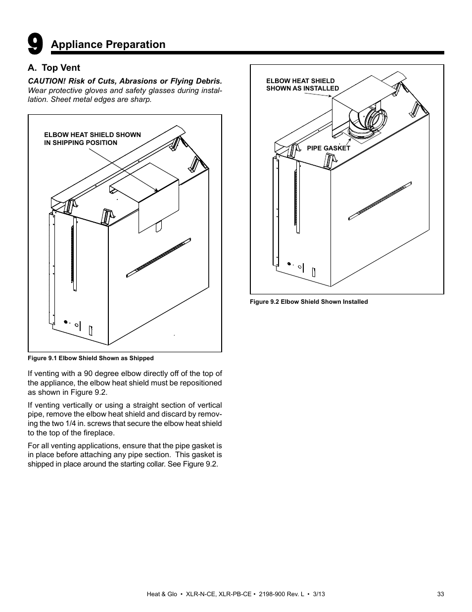 Appliance preparation | Heat & Glo Fireplace XLR-N-CE User Manual | Page 33 / 65