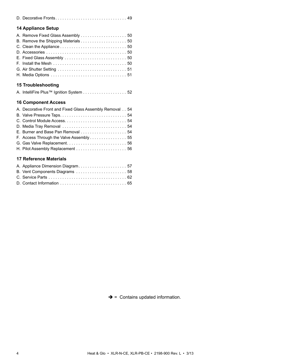 Heat & Glo Fireplace XLR-N-CE User Manual | Page 4 / 65