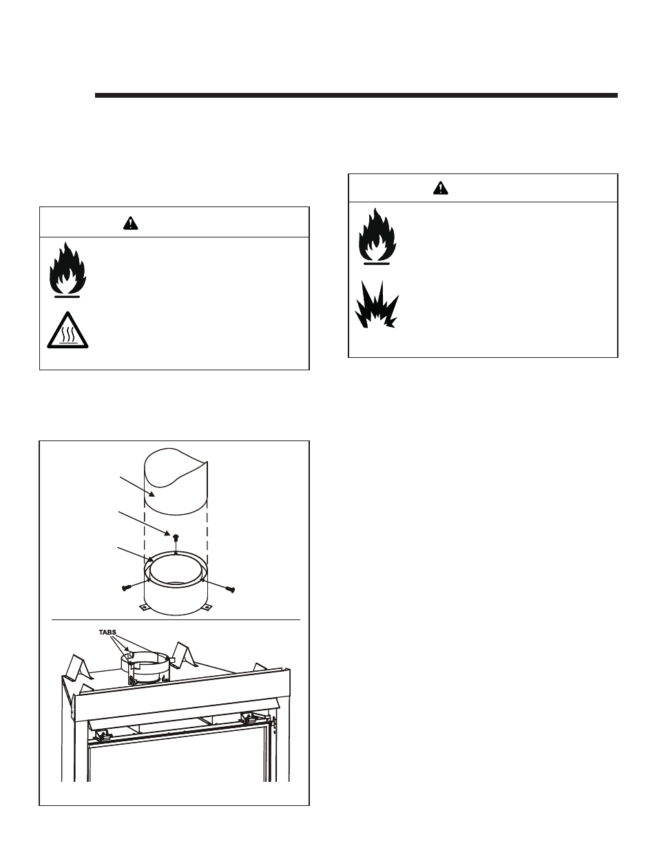 Installing vent pipe, Warning | Heat & Glo Fireplace SL-950TV-D User Manual | Page 18 / 43