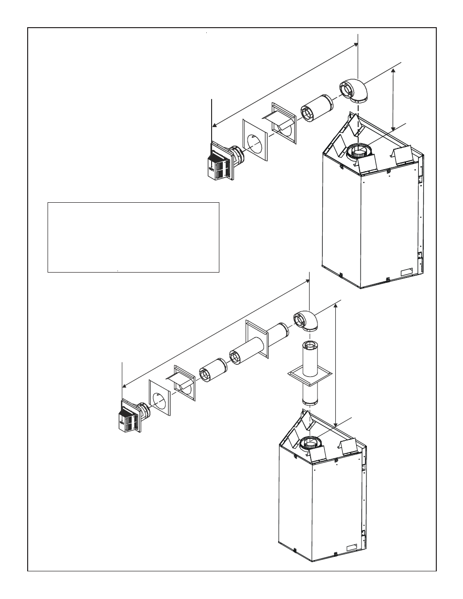 Venting with one (1) 90° elbow | Heat & Glo Fireplace EVEREST User Manual | Page 12 / 27