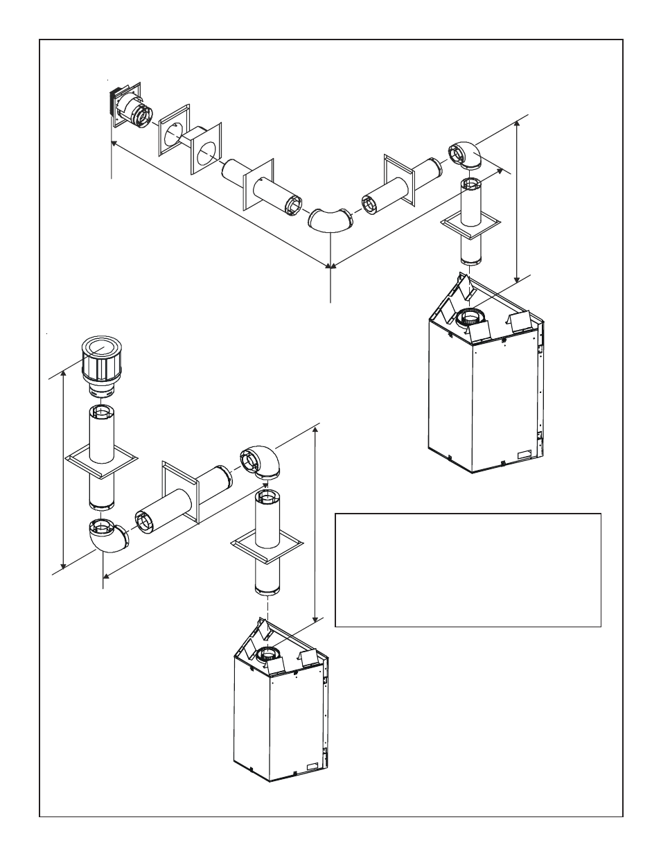 Venting with two (2) 90° elbows | Heat & Glo Fireplace EVEREST User Manual | Page 13 / 27