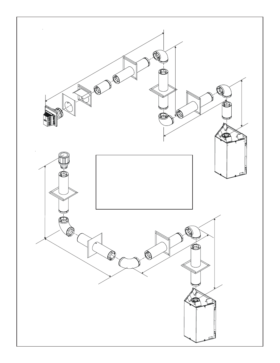 Venting with three (3) 90° elbows | Heat & Glo Fireplace EVEREST User Manual | Page 14 / 27