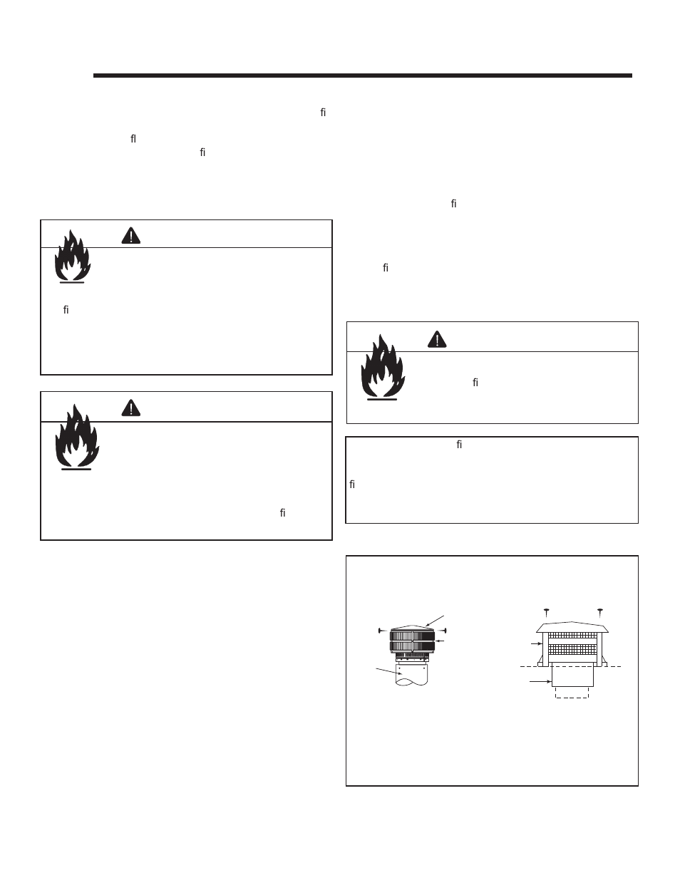 Warning, Maintenance and servicing the fireplace | Heat & Glo Fireplace EXCLAIM-36T-C User Manual | Page 35 / 46