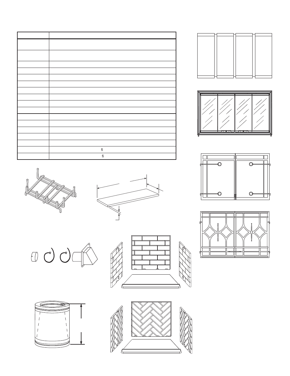 B. fireplace components | Heat & Glo Fireplace EXCLAIM-36T-C User Manual | Page 38 / 46
