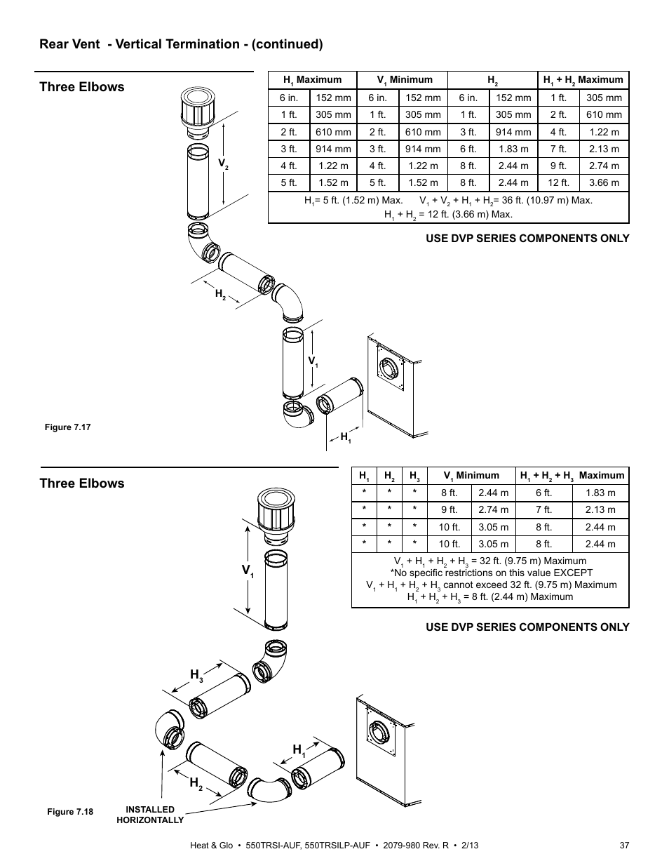 Three elbows | Heat & Glo Fireplace Heat & Glo 550TRSI-AUF User Manual | Page 37 / 80