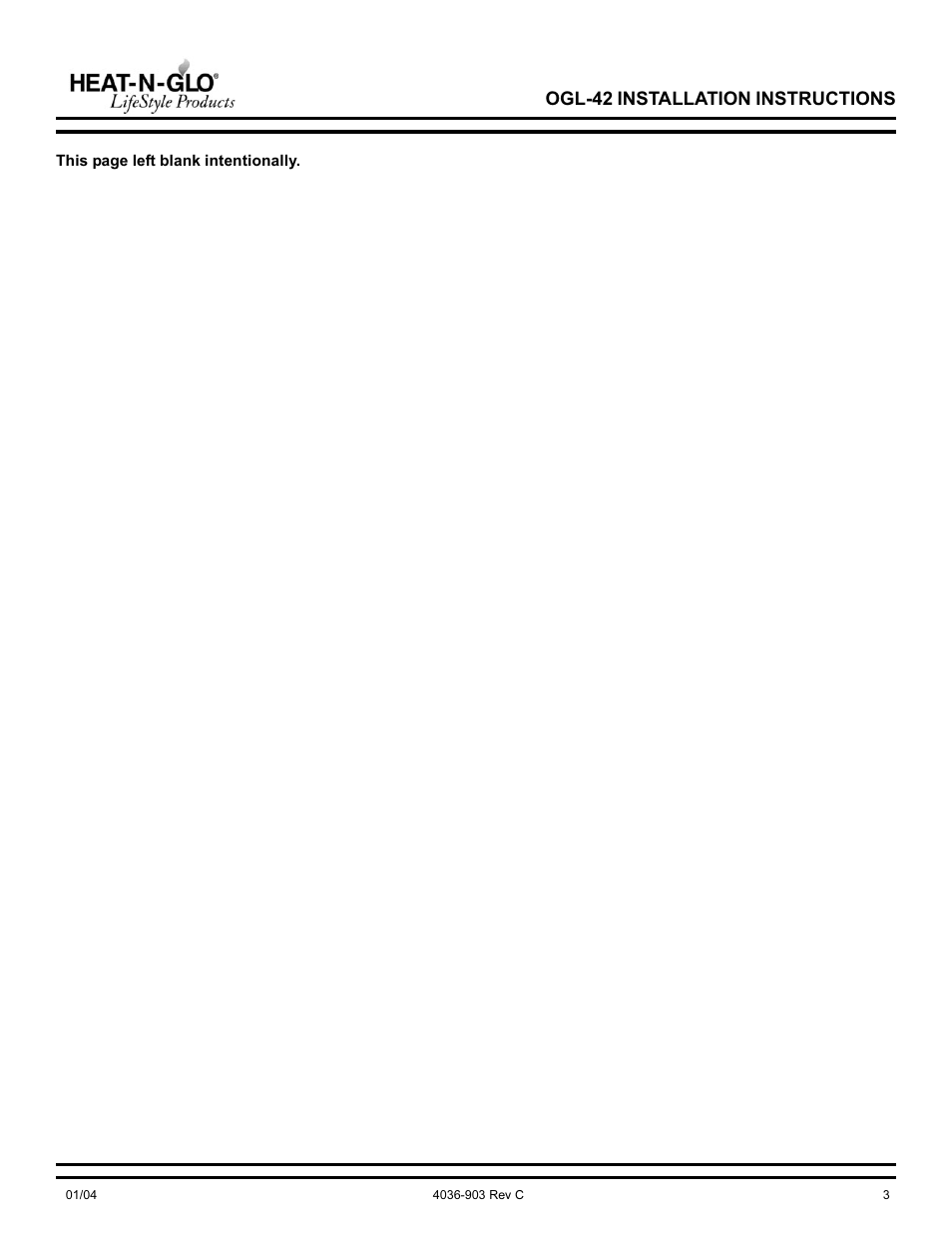 Ogl-42 installation instructions | Heat & Glo Fireplace OGL-42-NG User Manual | Page 3 / 12