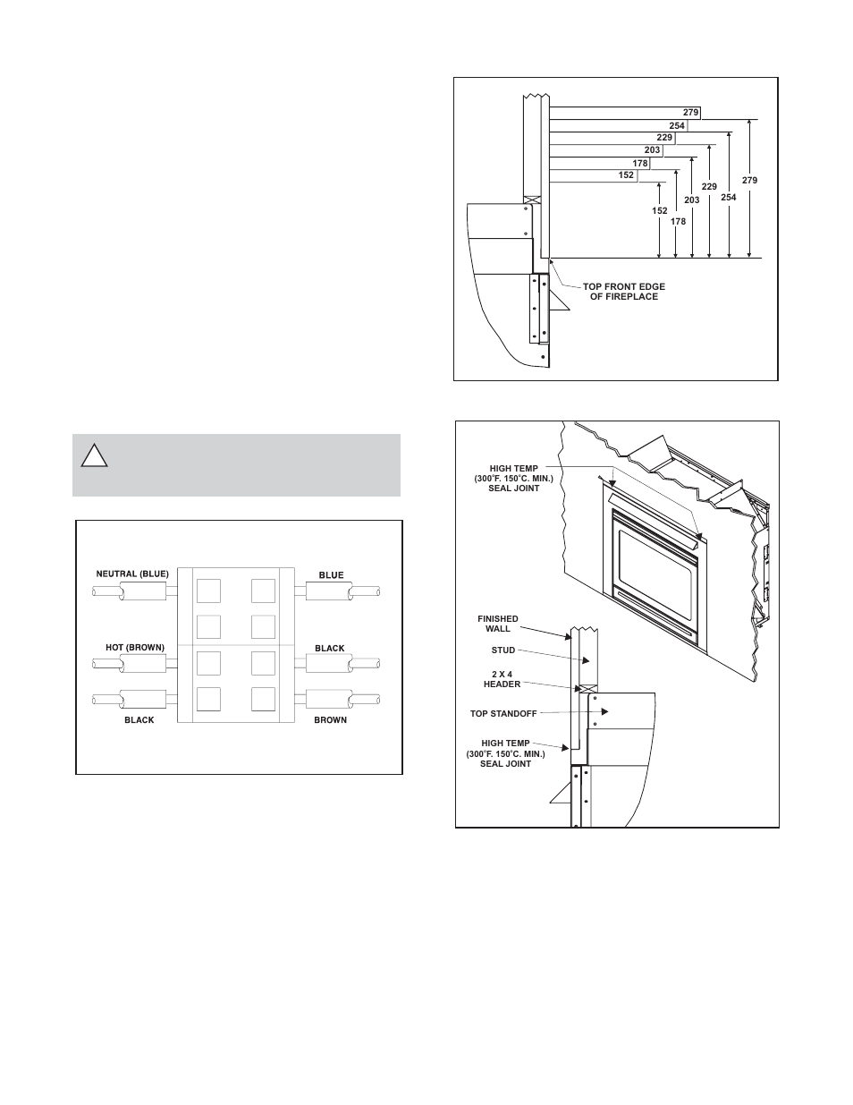 Warning, 6 mantel clearances, 7 log installation | Heat & Glo Fireplace ST-38HV-AU User Manual | Page 19 / 35