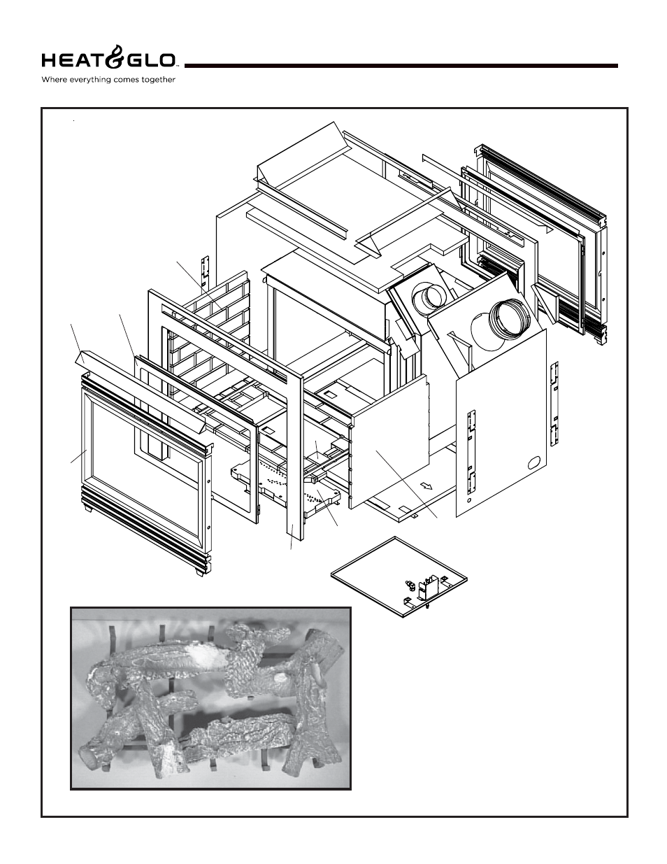 Service parts list, St-38hv-au, Service parts | Heat & Glo Fireplace ST-38HV-AU User Manual | Page 32 / 35