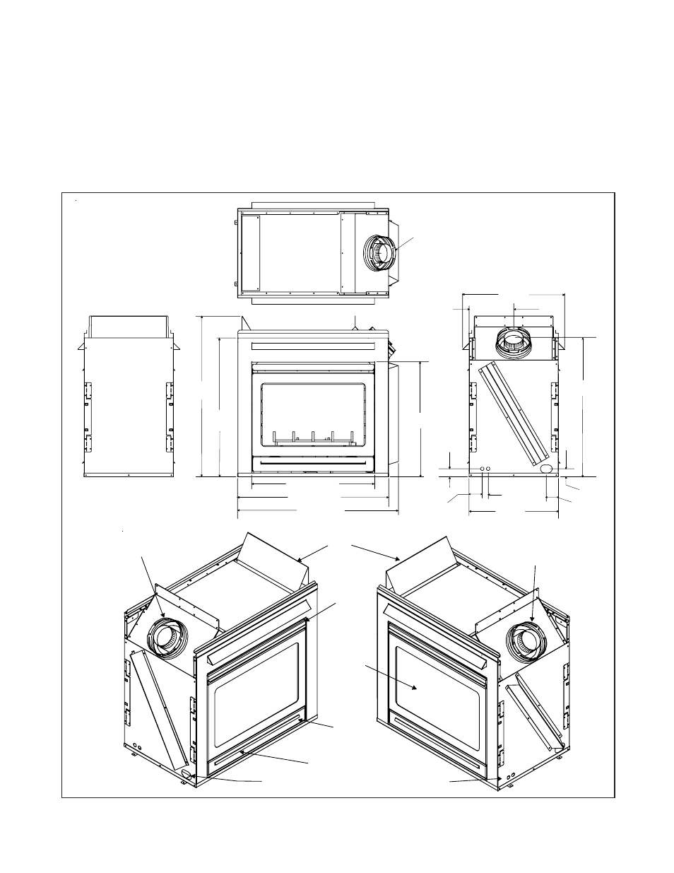 Section 1: installation instructions, 0 installation instructions, Figure 1. diagram of st-38hv-au | Heat & Glo Fireplace ST-38HV-AU User Manual | Page 4 / 35