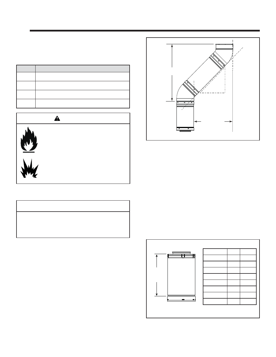 Caution, Vent information and diagrams, Warning | Heat & Glo Fireplace Soho24B 2137-900 User Manual | Page 11 / 55