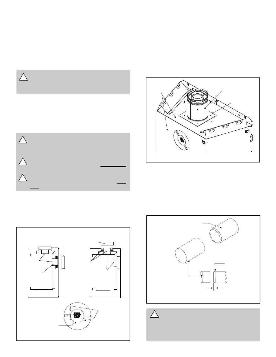 B. installing vent components | Heat & Glo Fireplace 8000TRD User Manual | Page 20 / 33