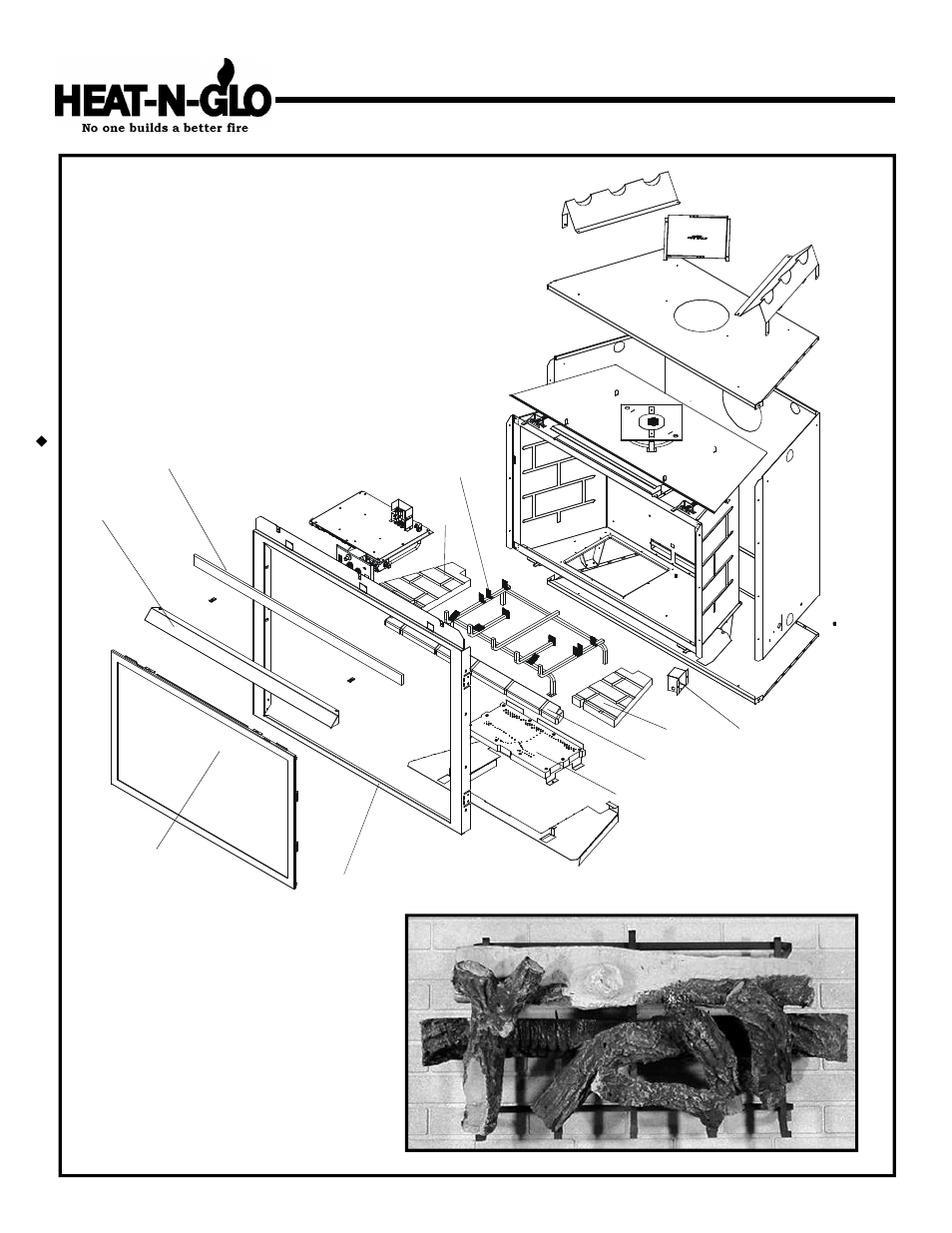 Service parts list, 8000trd, Service parts | Heat & Glo Fireplace 8000TRD User Manual | Page 4 / 33