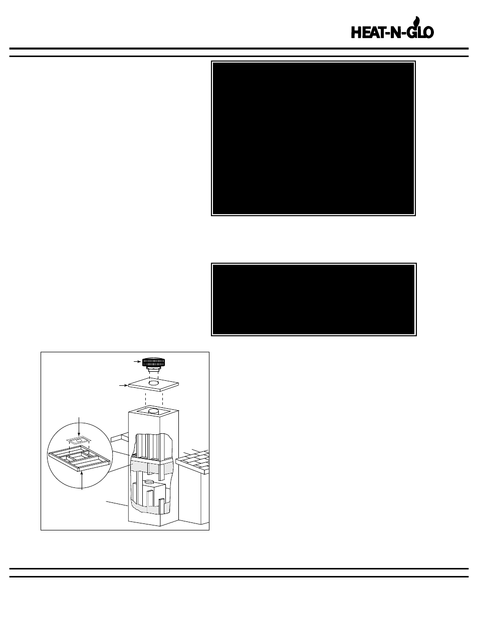 Warning | Heat & Glo Fireplace Heat-N-Glow Woodburning Fireplace BW36 User Manual | Page 19 / 24