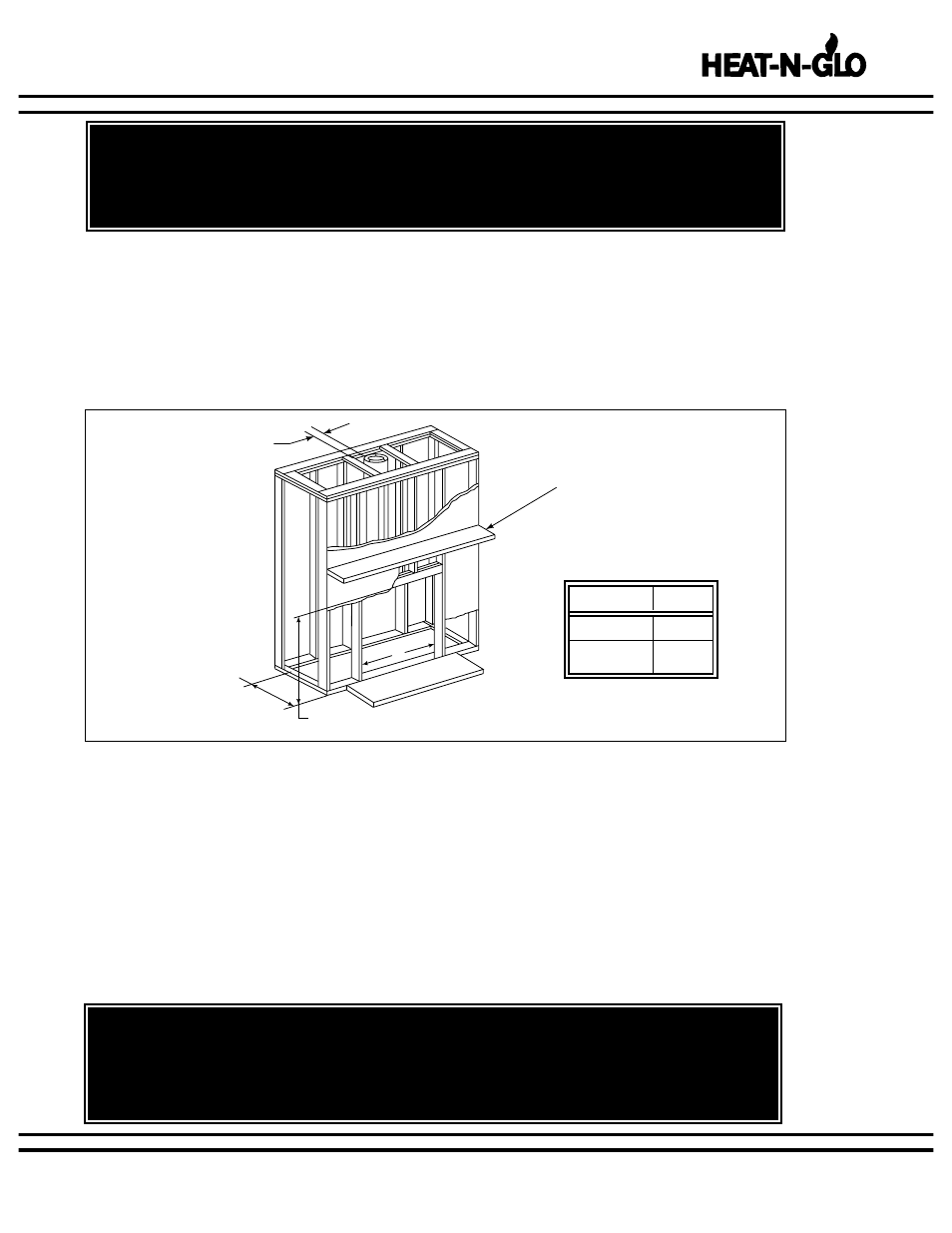 Warning | Heat & Glo Fireplace Heat-N-Glow Woodburning Fireplace BW36 User Manual | Page 9 / 24