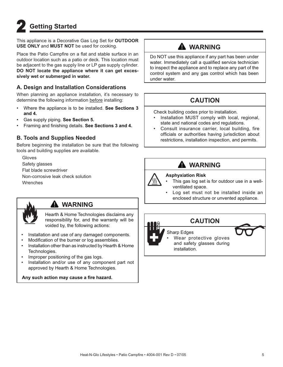 Heat & Glo Fireplace PCFML-HNG User Manual | Page 5 / 24