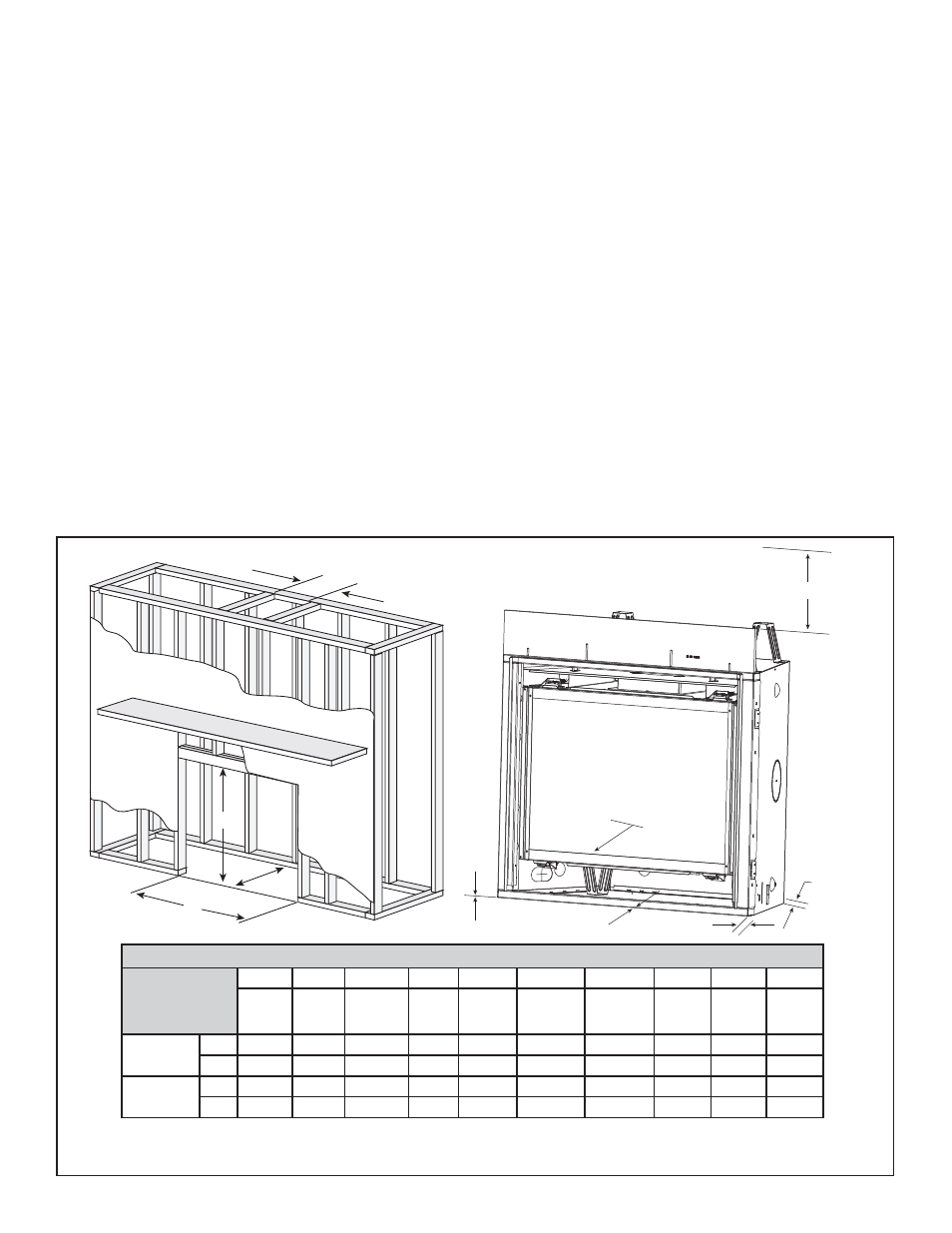 B. constructing the appliance chase, C. clearances | Heat & Glo Fireplace 8000CMOD-IPI User Manual | Page 21 / 71