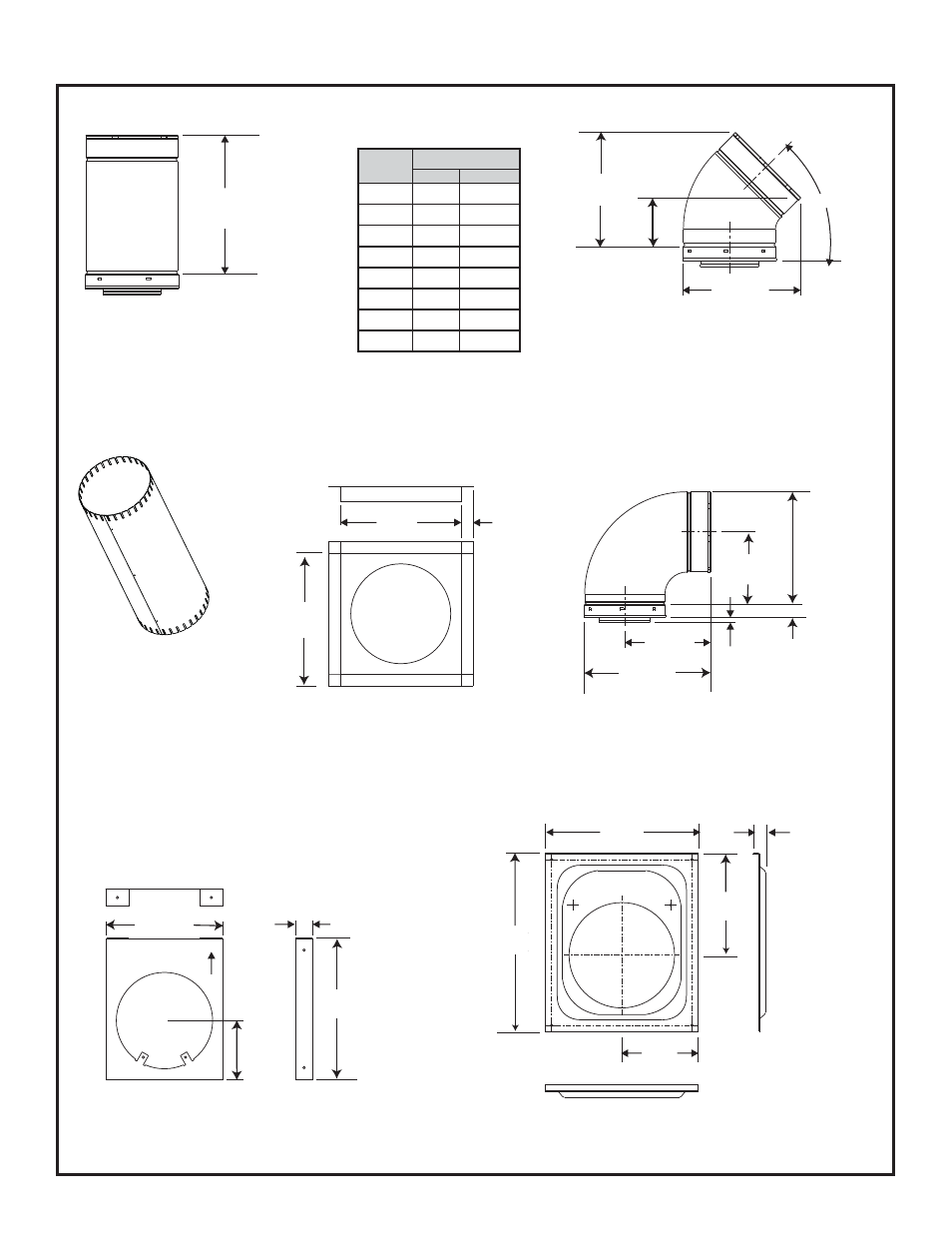 B. vent components diagrams | Heat & Glo Fireplace 8000CMOD-IPI User Manual | Page 60 / 71