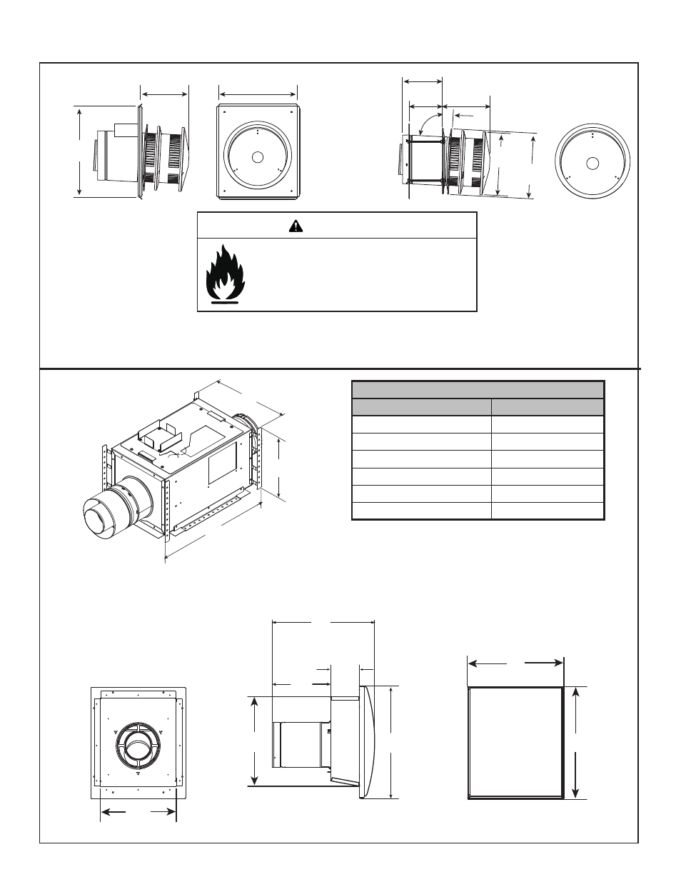 Warning, B. vent components diagrams (continued) | Heat & Glo Fireplace 8000CMOD-IPI User Manual | Page 64 / 71